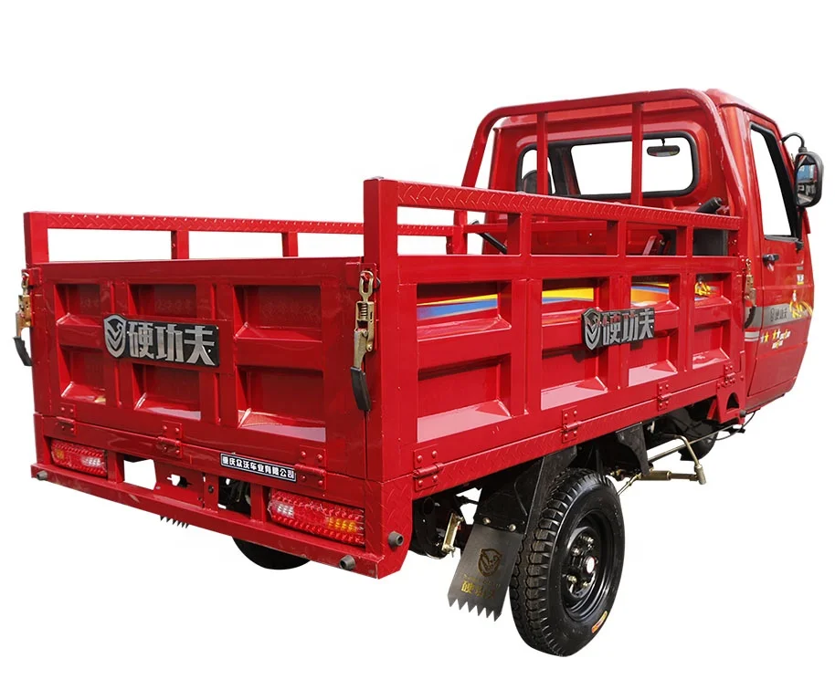 200cc cargo tricycle with cabin driving room three wheel closed motor tricycle