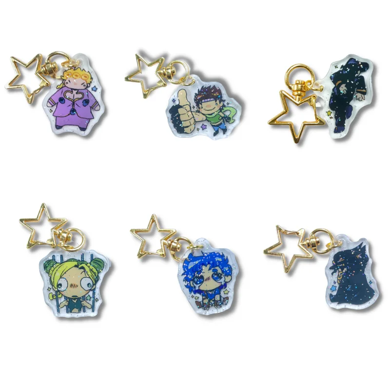 2023Custom Laser Cut Glitter Photo Print Plastic Acrylic Anime Acrylic KeyChain