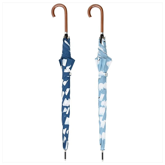 Thick refreshing elegant wholesale automatic long rain umbrellas