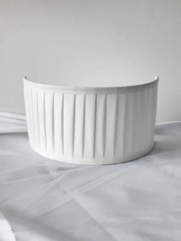 Custom made round cloth Linen pleated designer silk half lamp shade fabric lamp cover replacement for wall sconce lights designs