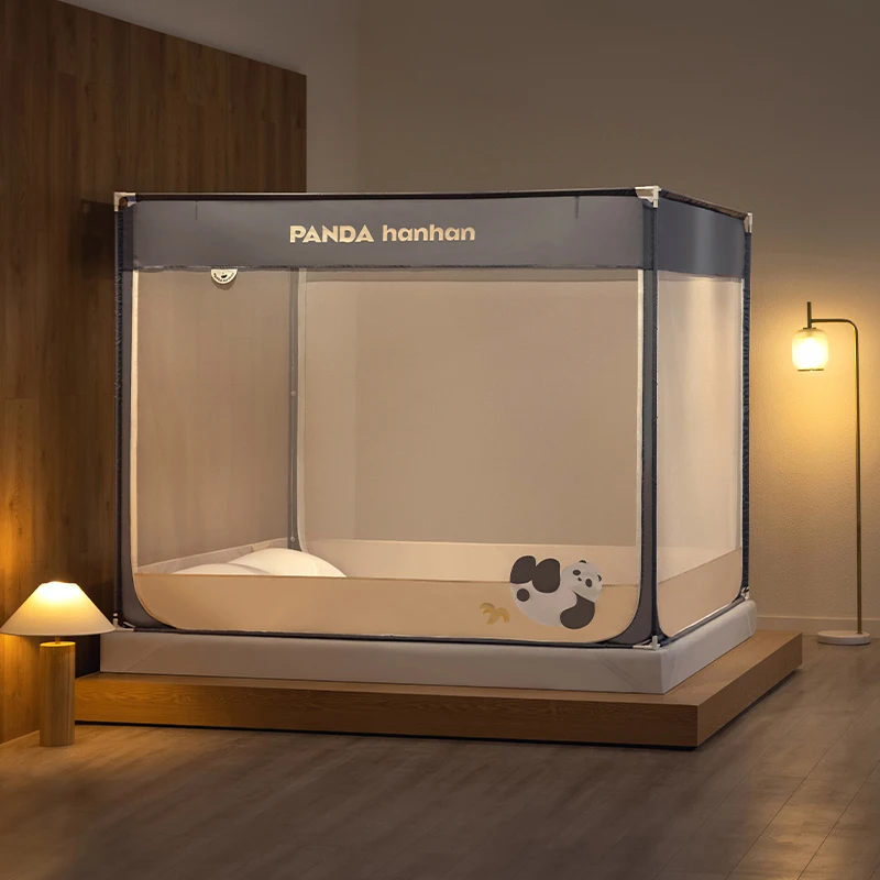 Panda Kawaii Cartoon Bed Canopy For Playhouse Square Play Yard Mosquito Nets For Bed With Steel Stands