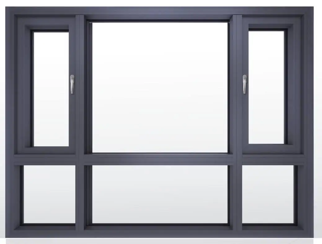 
Modern design aluminum profile double tempered glass sliding windows with mosquito net 