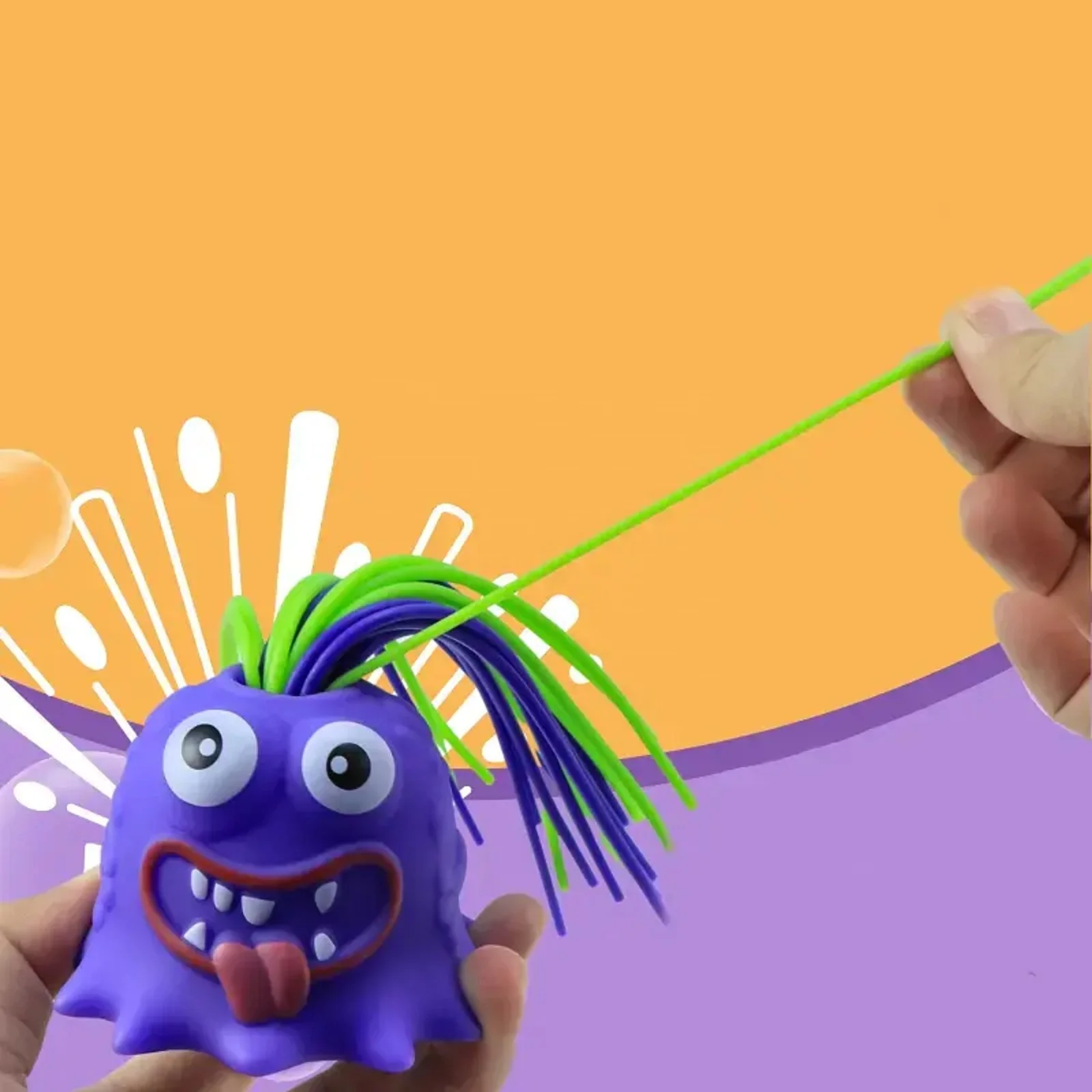 Popular pull its hair stress relief toys screaming monster fidget toys