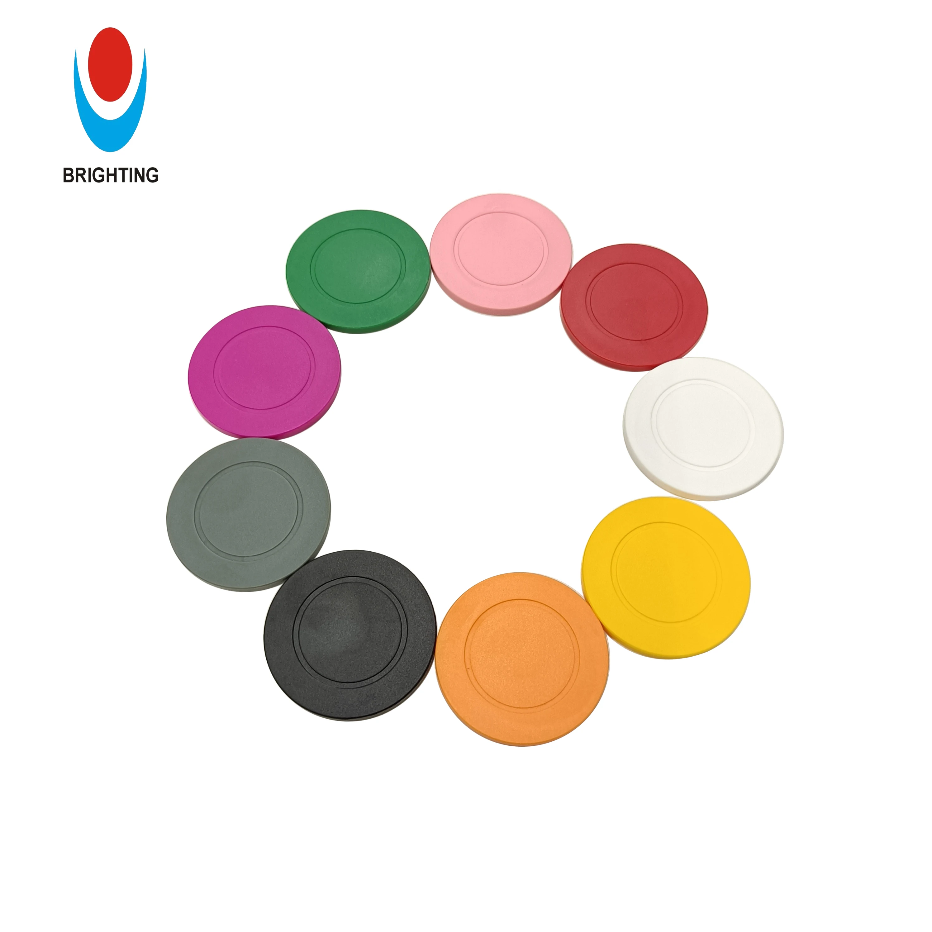 Casino Quality Professional Poker Chips Customized Plastic Printed Dia Size Soft Velvet Bag Material Origin ABS poker chips