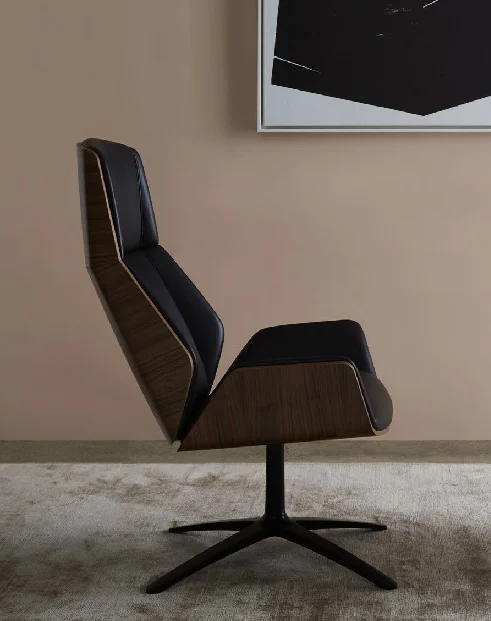 Black V series chair base used for office chair and armchair