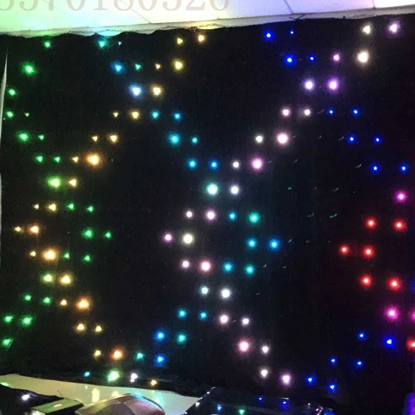3In1 Rgb Vision Curtain Dmx Control Led Video Curtain For Wedding Party Show