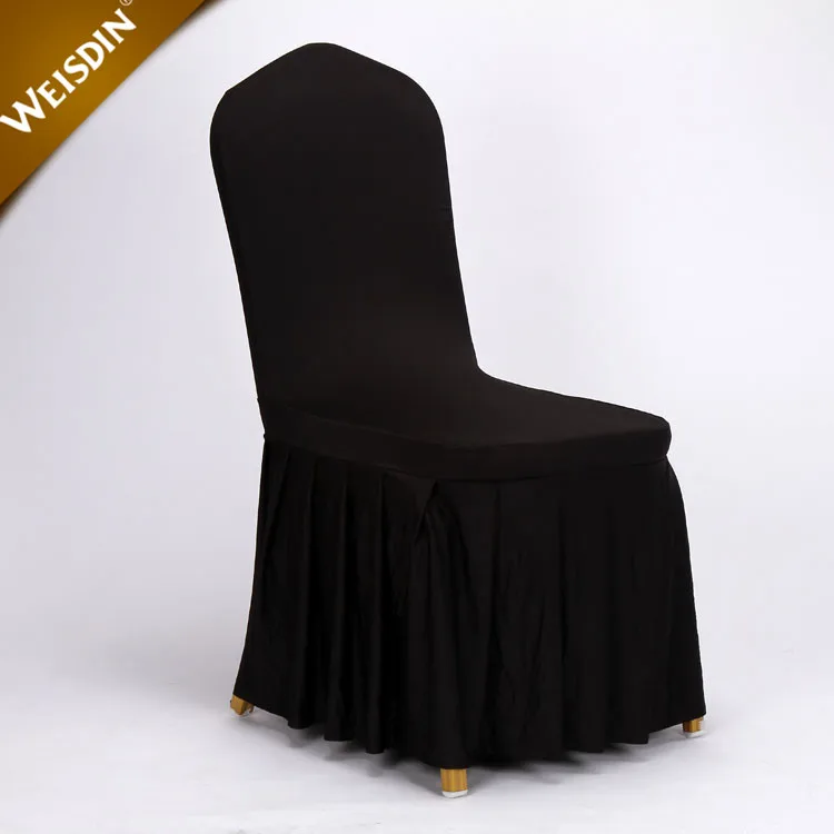 Universal Polyester Spandex Ruched Skirt Stretch Chair Cover Party white chair covers plastic tie back slipcovers for wedding