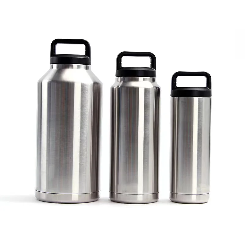36oz 64oz Sport Water Bottle Vacuum Insulated Stainless Steel with Chug For Travel Hot Cold Thermal