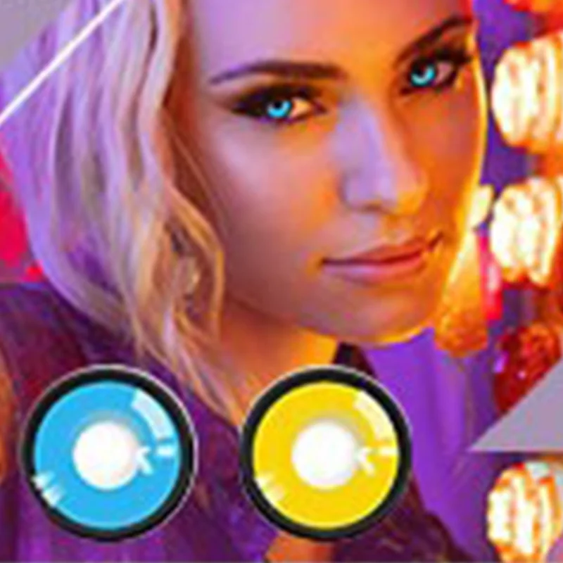 Korea Lenses Mesiru Brand Pattern Soft Contact Lens Crazy Halloween Anime Contact Cosplay Lens For Men Women