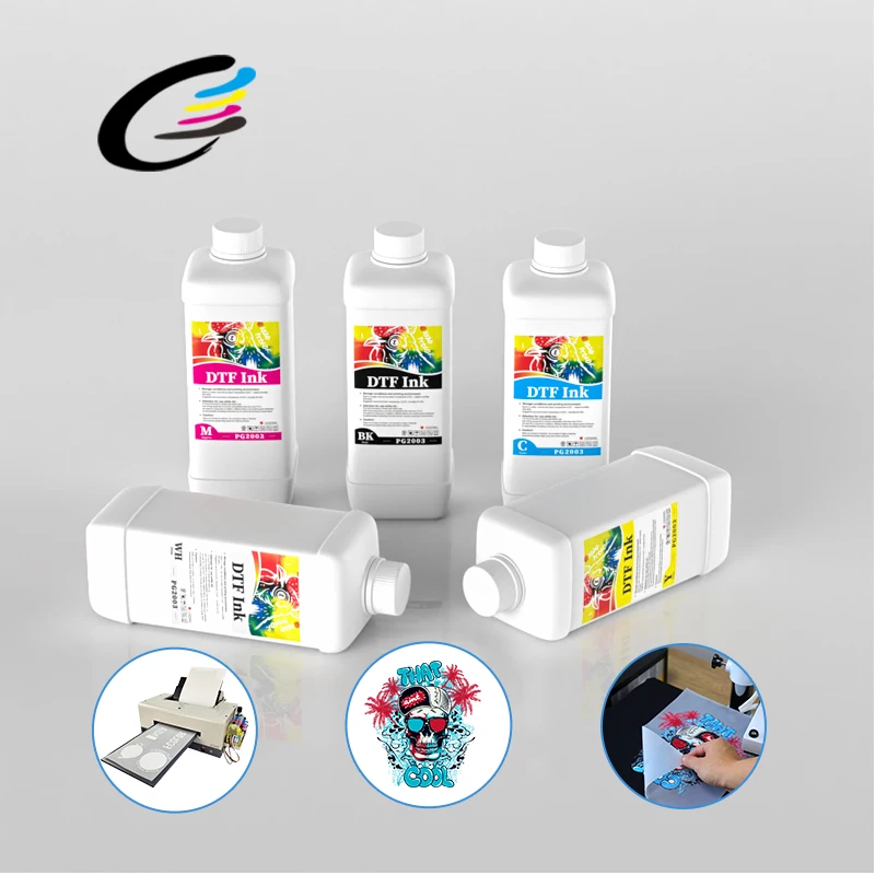 Fcolor factory Hot Selling Premium DTF Ink 1000ml dtf White Ink For Epson L1800 XP600 I3200 4720 1390 DX5 DX7 dtf ink