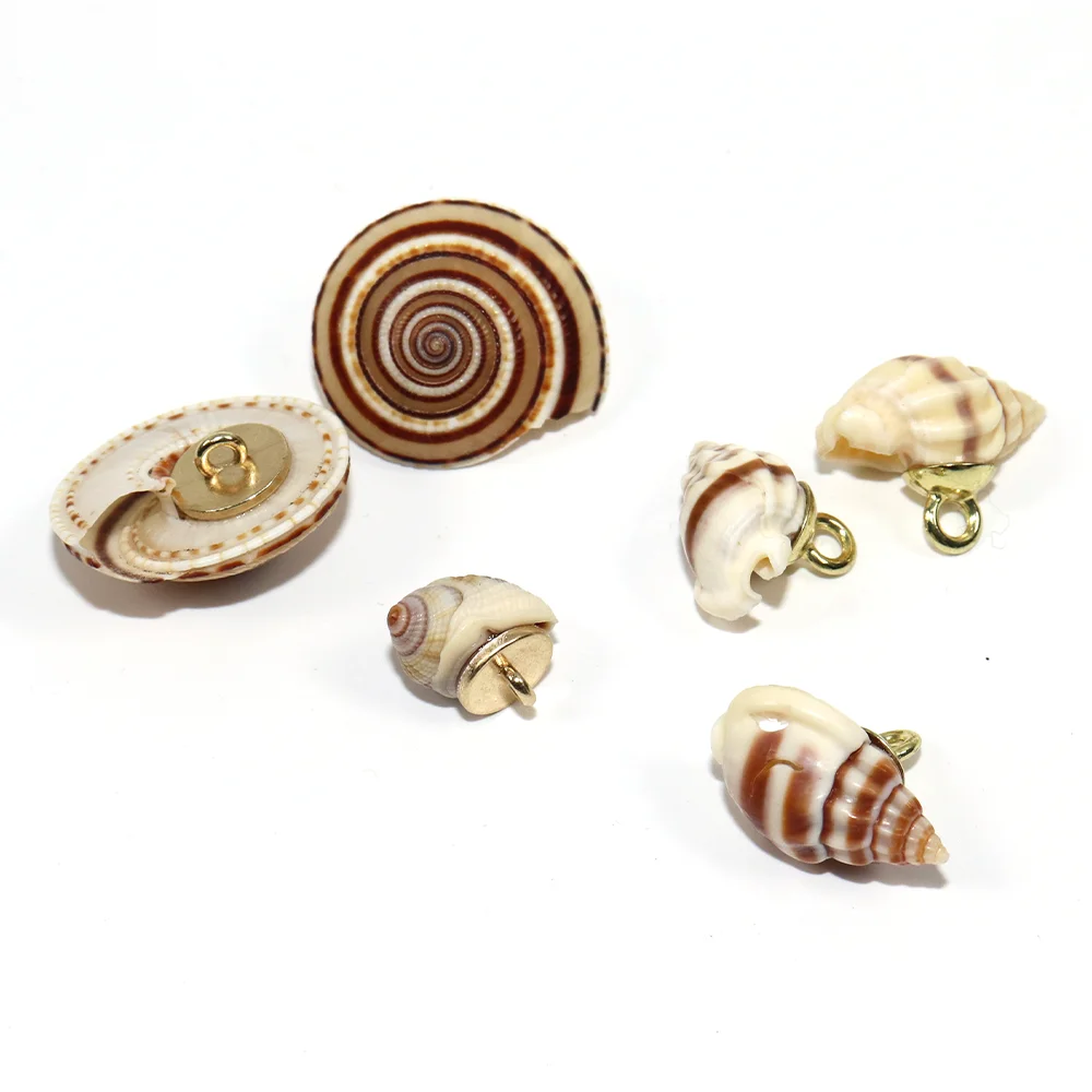 Shell Shank Buttons Sewing Button Custom Haibei Starfish Metal for Coat Natural Button Brass Free Plating Square Sustainable