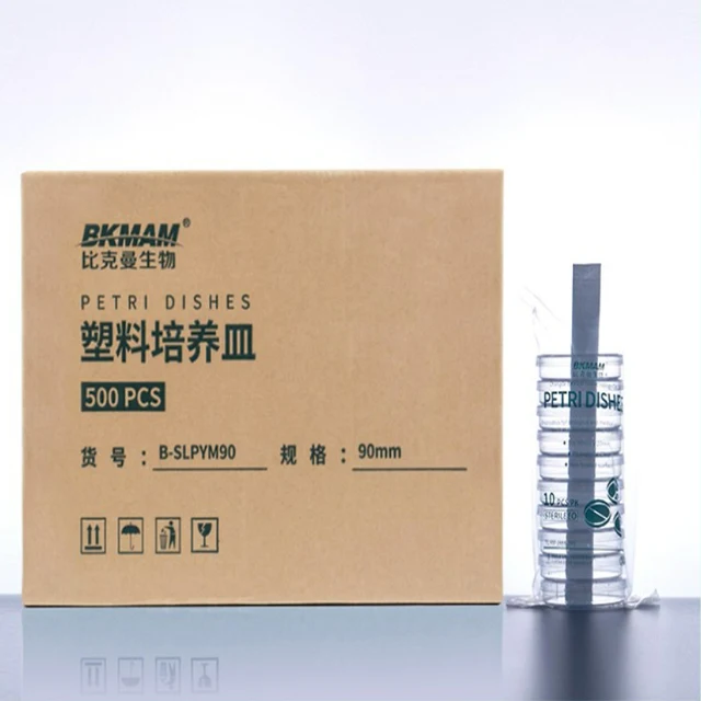 disposable cell culture dish transparent 90mm petri dishes for lab