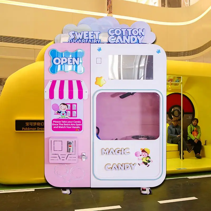 Electric Cotton Candy Maker Hot Air Heating Machine For Popper Cotton Candy Outdoor 10.1 Inch Touch Screen Equipment