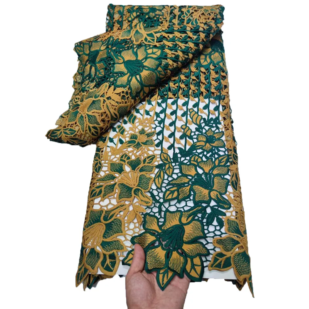 Beautifical Guipure laces flower embroidery 5 yards cord lace african fabrics ML42G95