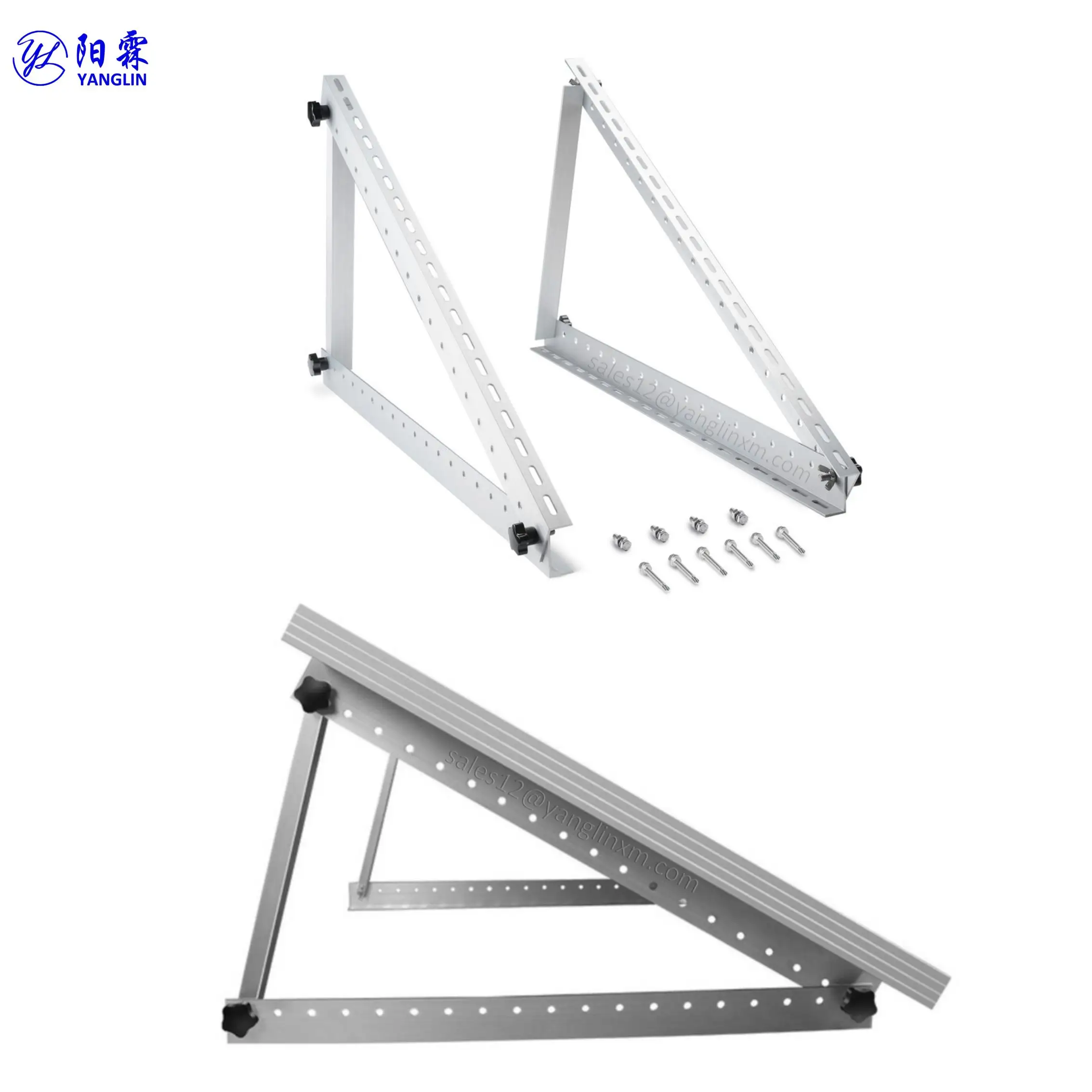 Adjustable solar bracket RV rack stand on ground folding tilt legs 22-45 inch solar bracket set for 1 module