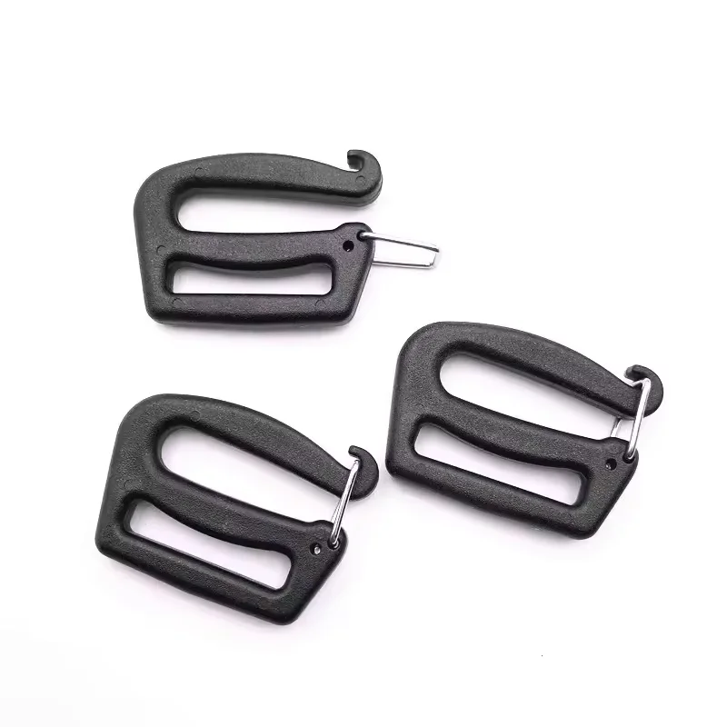 Webbing Connecting Clip Open Hook Quick Release Tri-Glide Slider Bulk Belt Buckle For travel backbag and outdoor elastic clasp