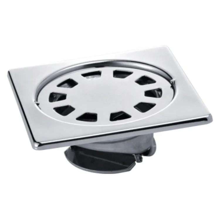 Economic Quick Draining 100x100mm 4-inches Anti-smell Brushed Finish Stainless Steel Floor Drain Floor Trap Drainer Strainer