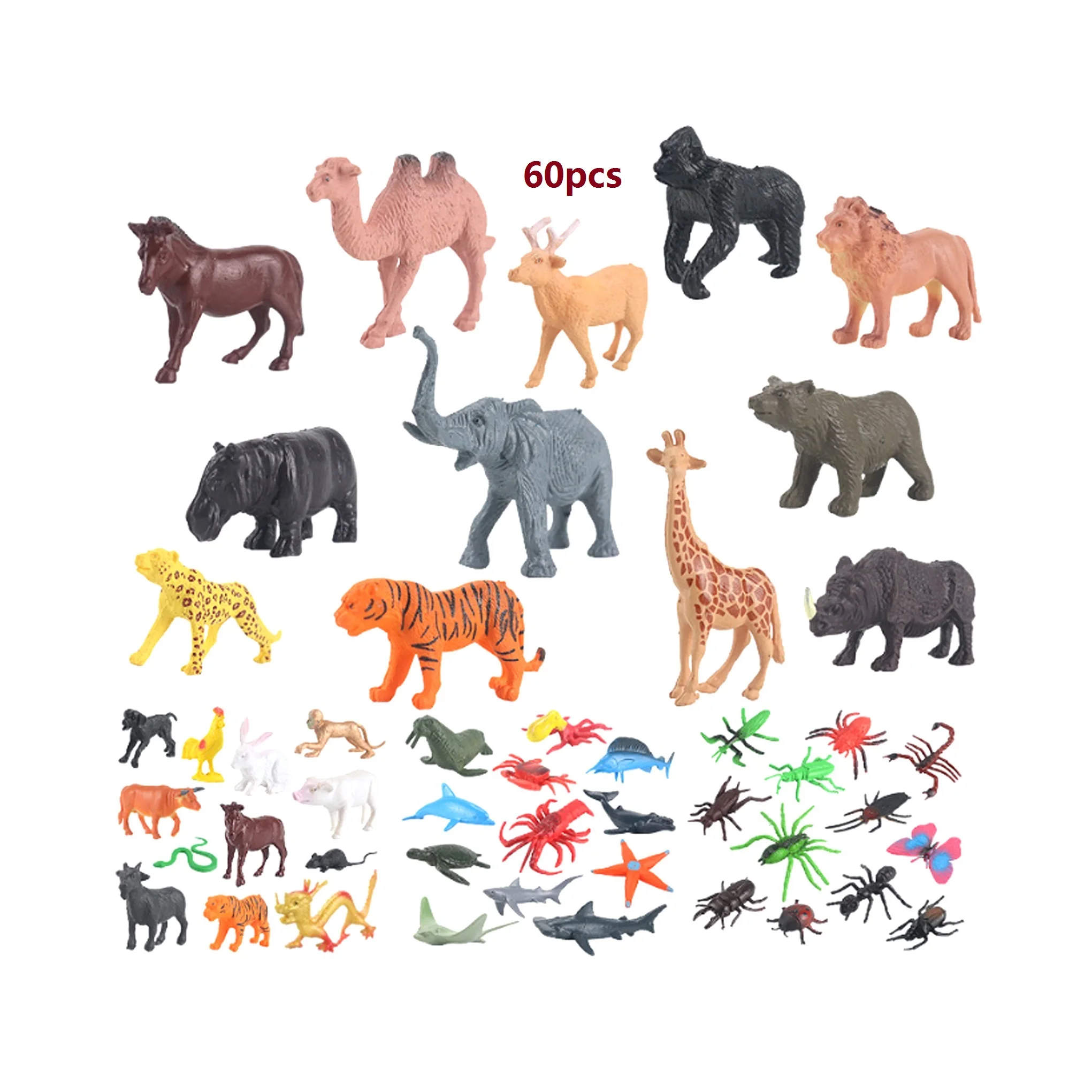 Blind box very cheap vending plastic animal dinosaur PVC mini toy in bulk for party cupcake toppers