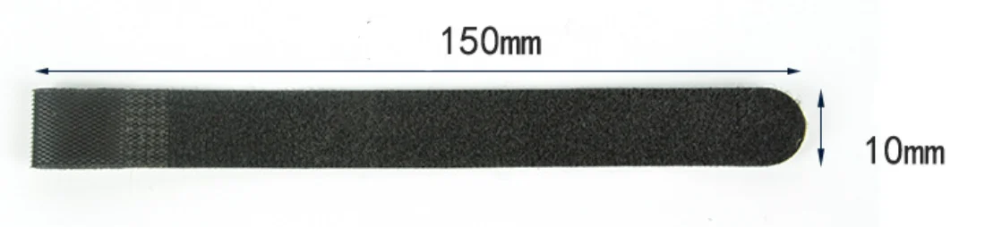 Wholesale black self-adhesive Hook Loop Cable tape Tie Nylon Strap Fasteners For Cellphone Usb Data Wire And Charger Ear Phone