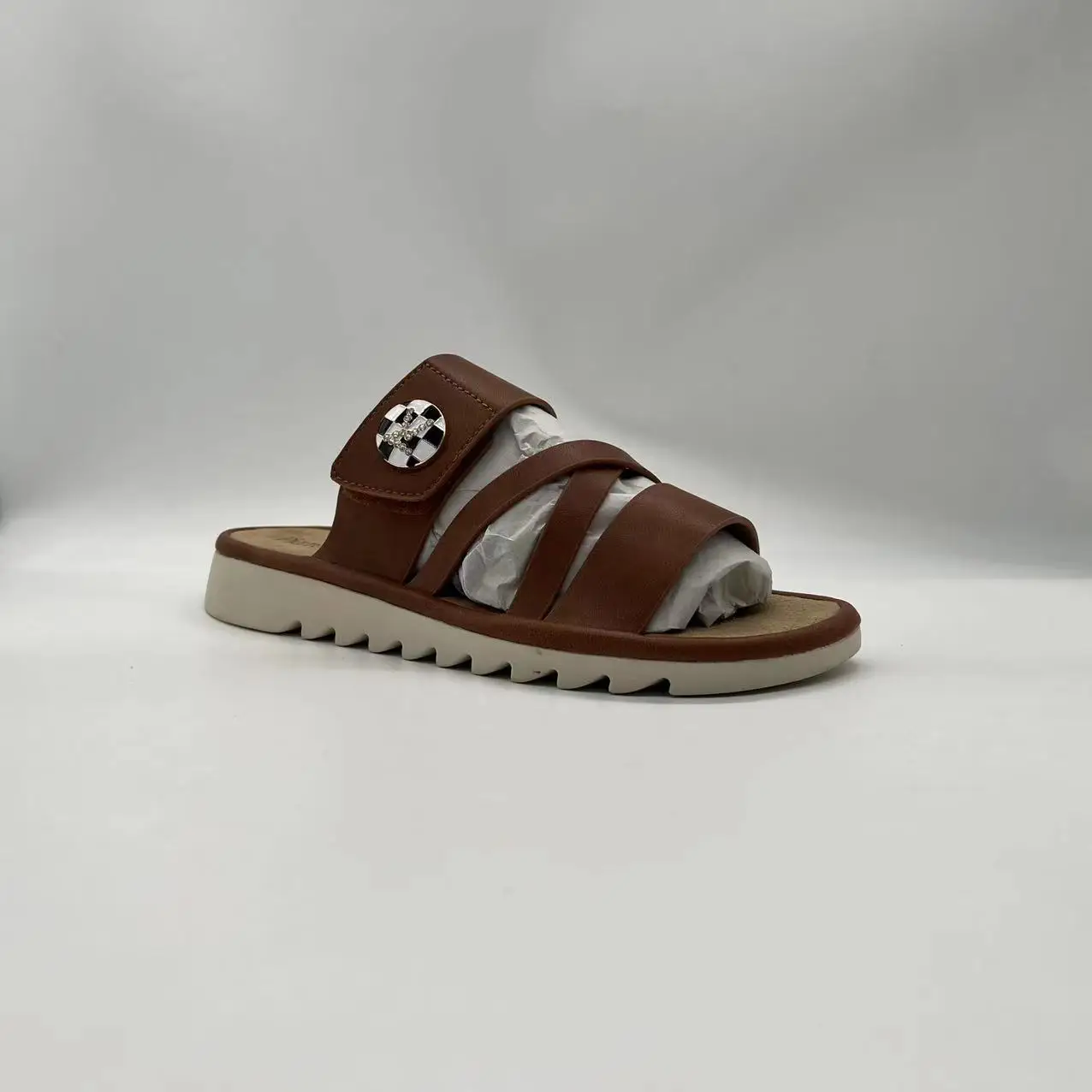 Square Toe Women Sandals Flat Ladies Shoes Chain Women Slippers Gold Hot Sale Summer Fashion Trend Light Spring PVC Anti Heel