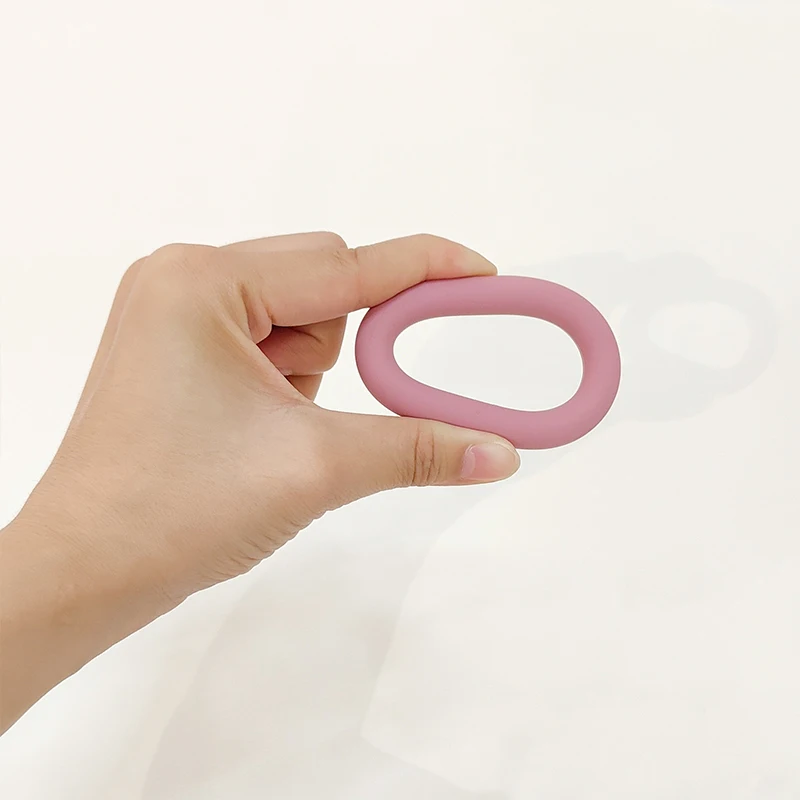 Baby accessories Organic Cotton Muslin Teething Ring Baby Silicone Ring With Cloth Teether