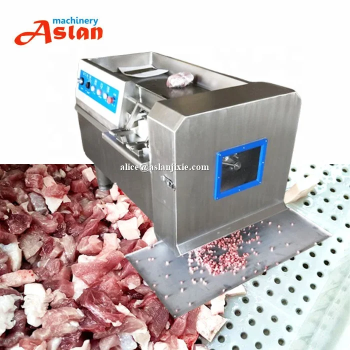 commercial 350 fresh pork belly meat dicing machine/ 304 stainless steel frozen meat cube cutting machine