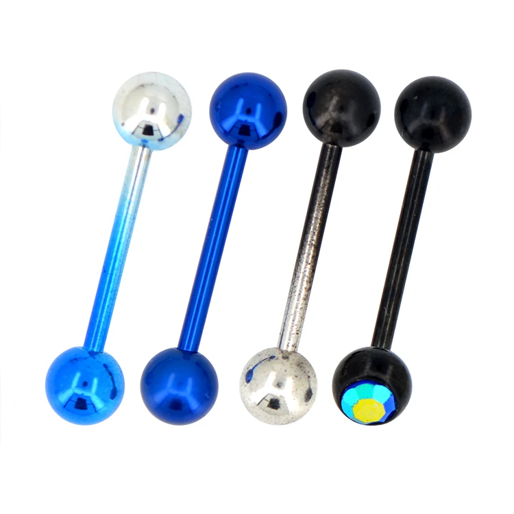 wholesale New Design Piercing Tool Star stainless steel Titanium Middle Tongue Ring Jewelry
