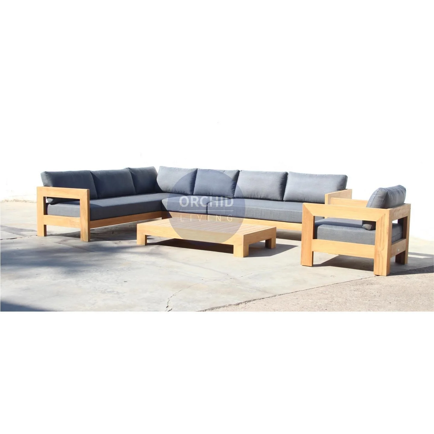 patio sectional sofa set nordic design backyard solid wood couches sofa hotel teak garden sofas outdoor furniture