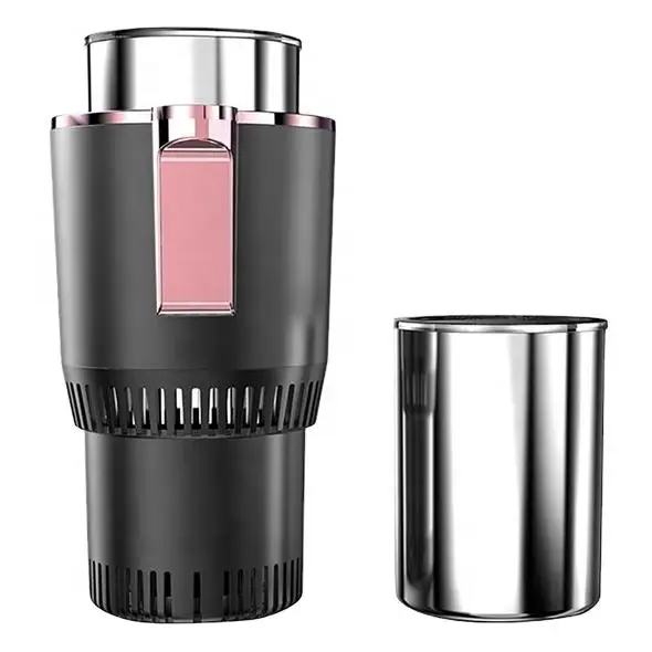 2-in-1 Auto Cooling And Heating Cup Holder Portable Smart Car Cup Drinks Holder For Water Coffee Milk With Display Temperature