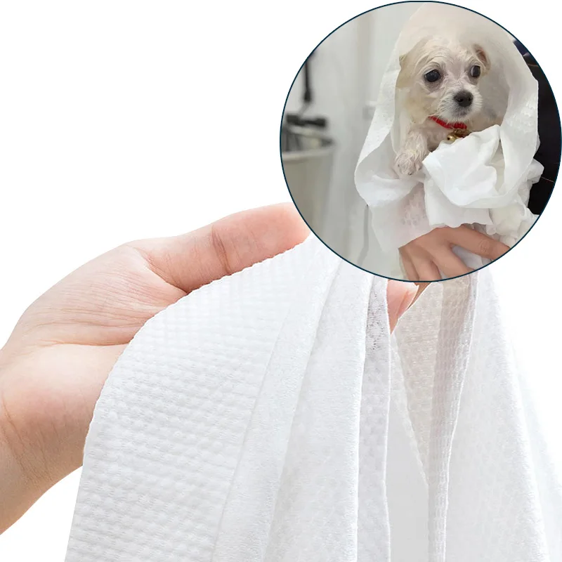 Wholesale Custom Logo Dog Paw Supper Absorbent Microfiber Dry Dog Cleaning Shammy Disposable Bath Hand Towel Quick Drying Pet Dr