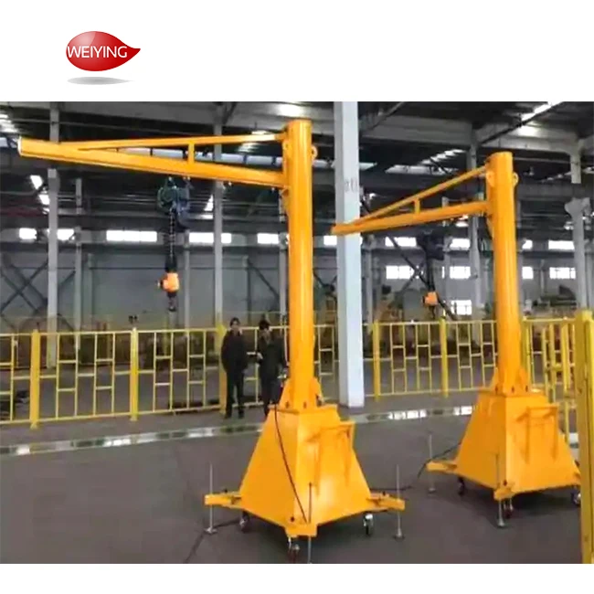 1 Ton 2 Ton Electric Slewing 180-360 Degree Flexible Pillar Slewing Jib Cranes For Sale