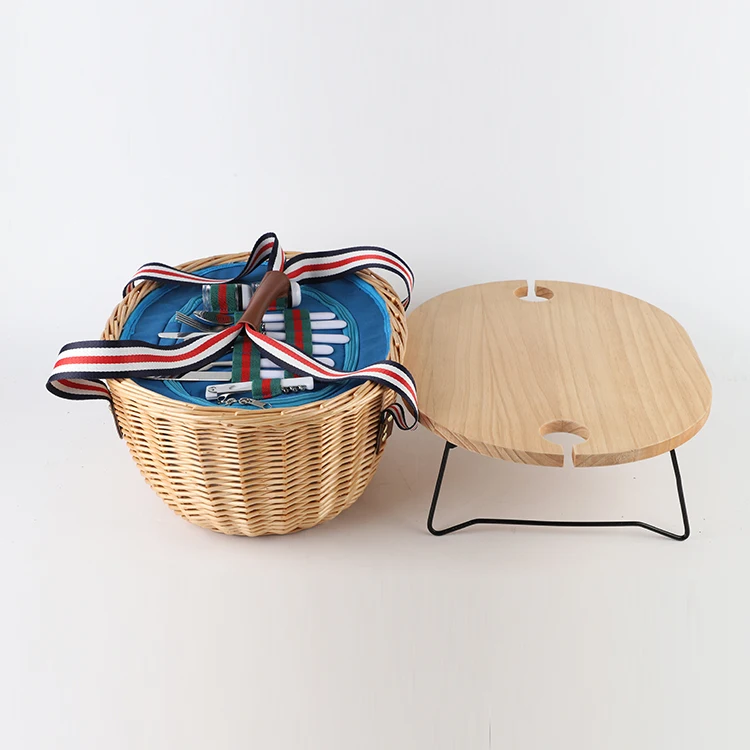 Direct selling woven picnic basket wicker spring new cheap picnic basket wholesale picnic basket