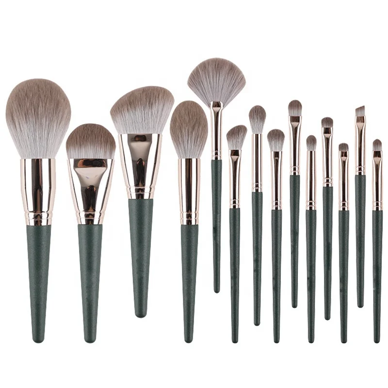 Pattern 14 Piece Makeup Brush Set Super Soft Loose Paint Foundation Make-Up Brush Powder Blusher Brush Beauty Tool