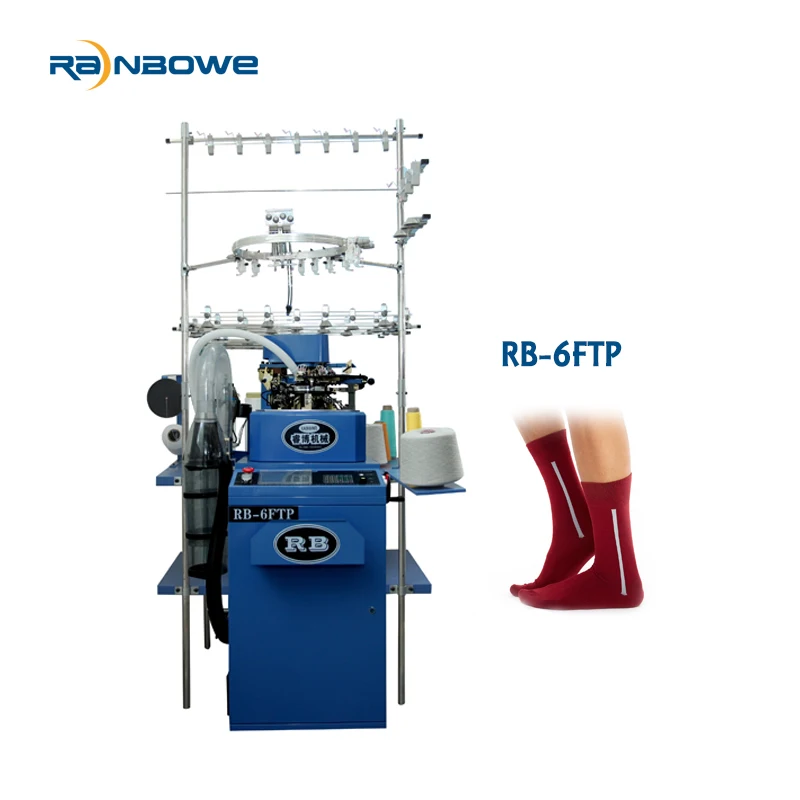 
feijian needles rainbowe rb 6ftp automatic computerized cotton pantyhose sock making knitting machines for sale 