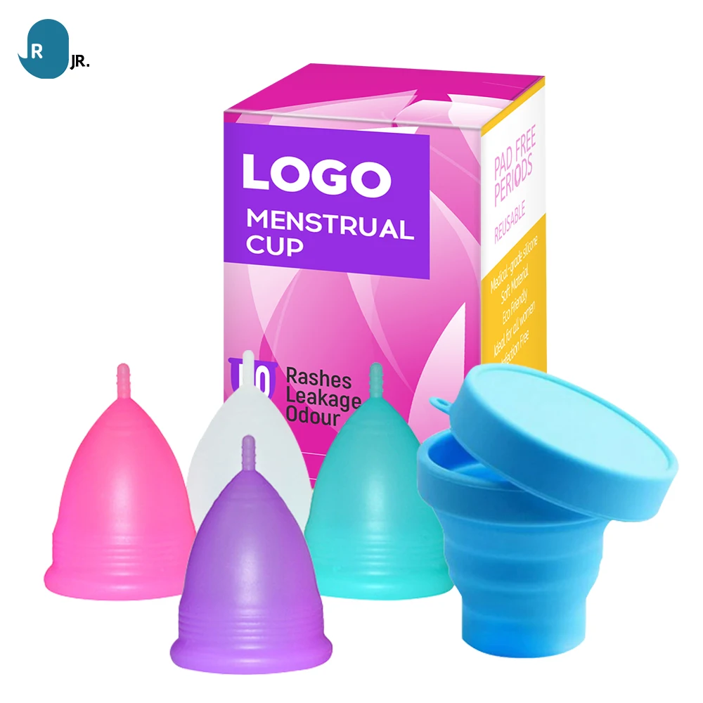 Customized 100% Medical Grade Silicone Menstrual Cups Lady Reusable Menstruation Cup Kit Period Menstrual Cup