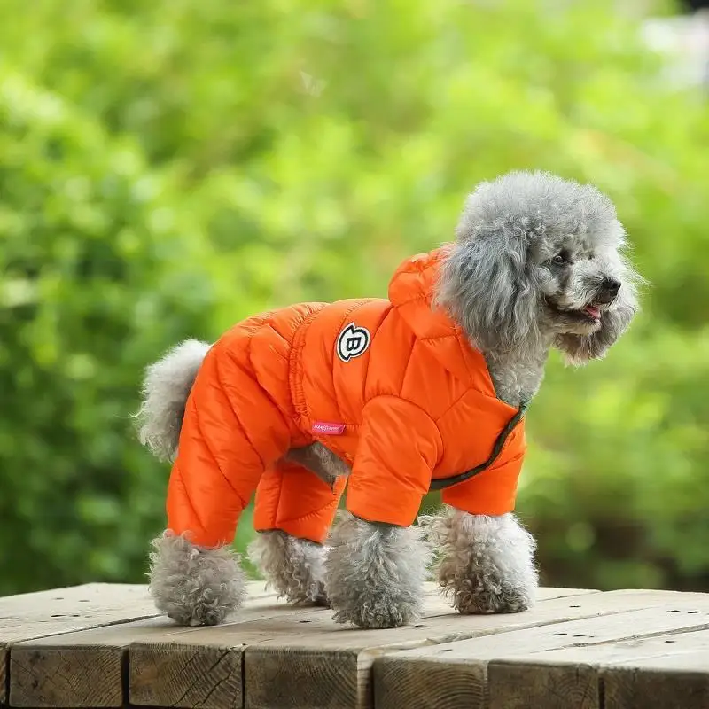 Wholesale high quality windproof down padded jacket dog warm coat pet dog clothes
