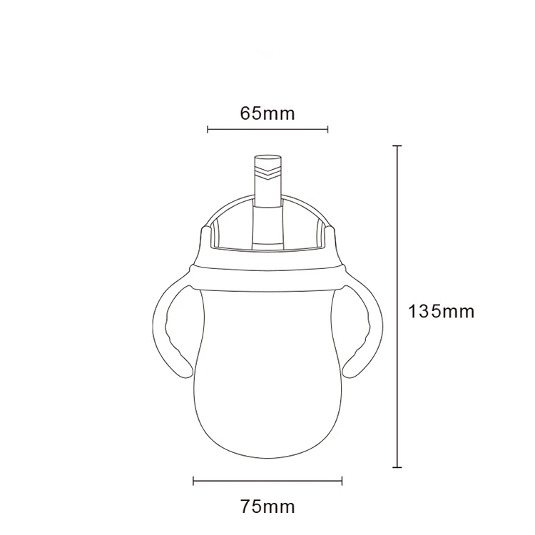 BPA free Tritan water bottle baby LED WEANING feeding weighted straw sippy cup water bottle for baby