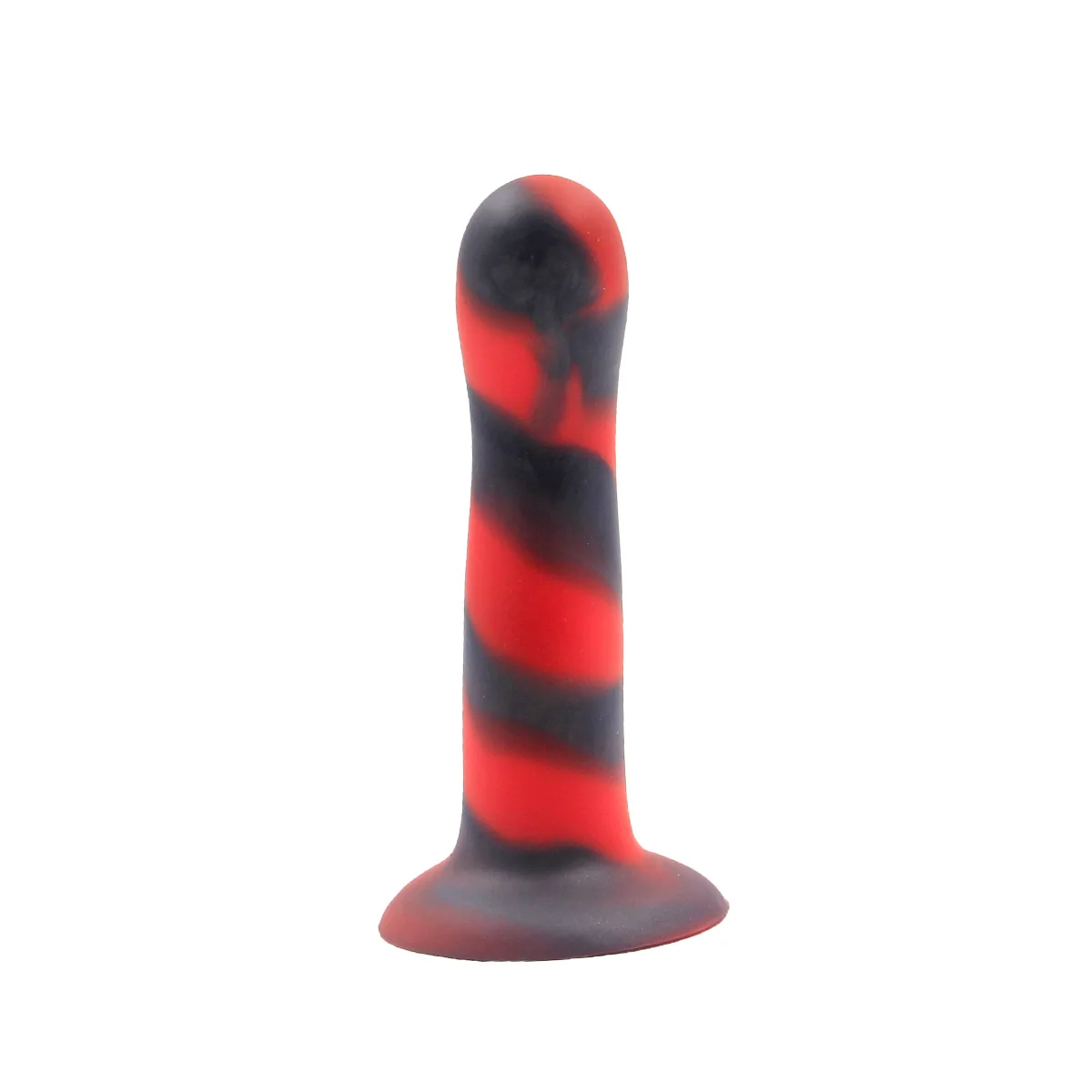 Sex products sex toys woman masturbation liquid silicone black and red strip soft dildo