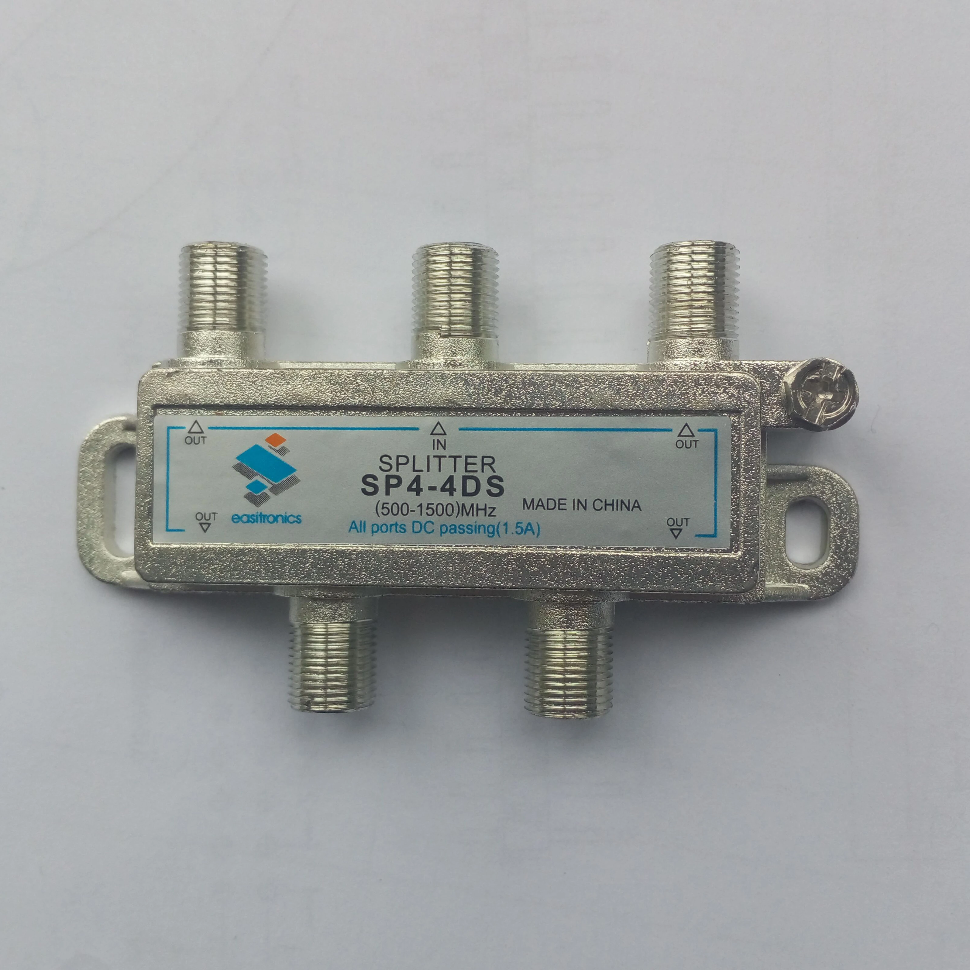 4 way satellite splitter Coaxial Cable Splitter 5-1000/2400 MHz F connector Compatible CATV Indoor TV Splitter