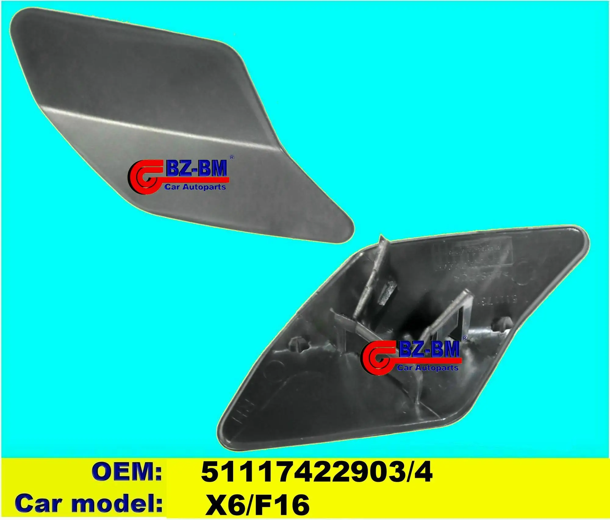 HEADLIGHT WASHER COVER for bmw F10 F18 M5 51118048679 51118048680