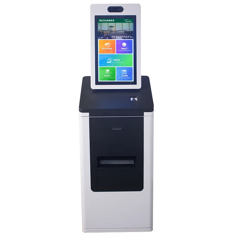 Floor stand card dispenser info kiosk payment with printer QR Scanner kiosk machine queue management system self payment kiosk