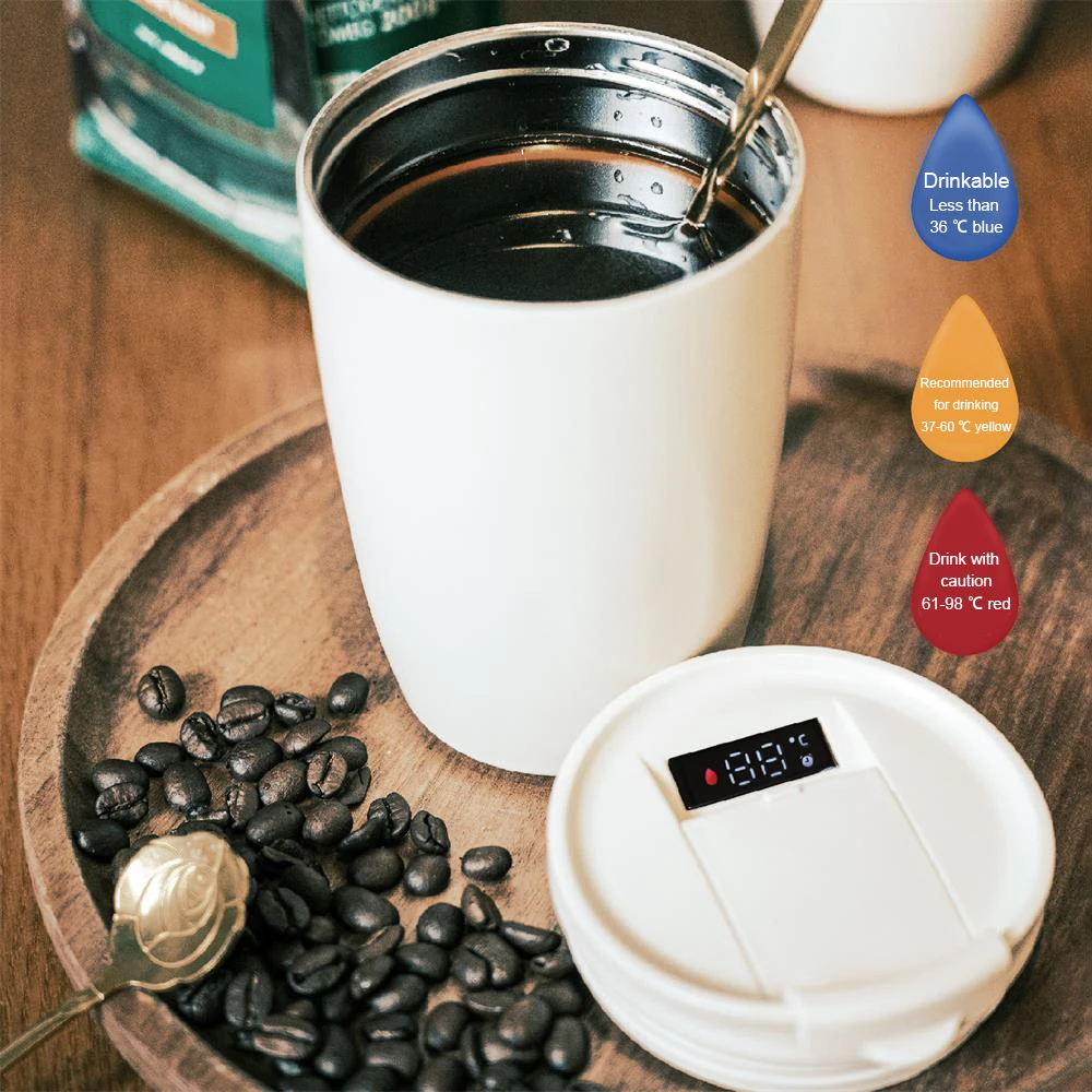 Intelligent 304 Stainless Steel Filter Household Small Charging Coffee Maker with Thermal Mug