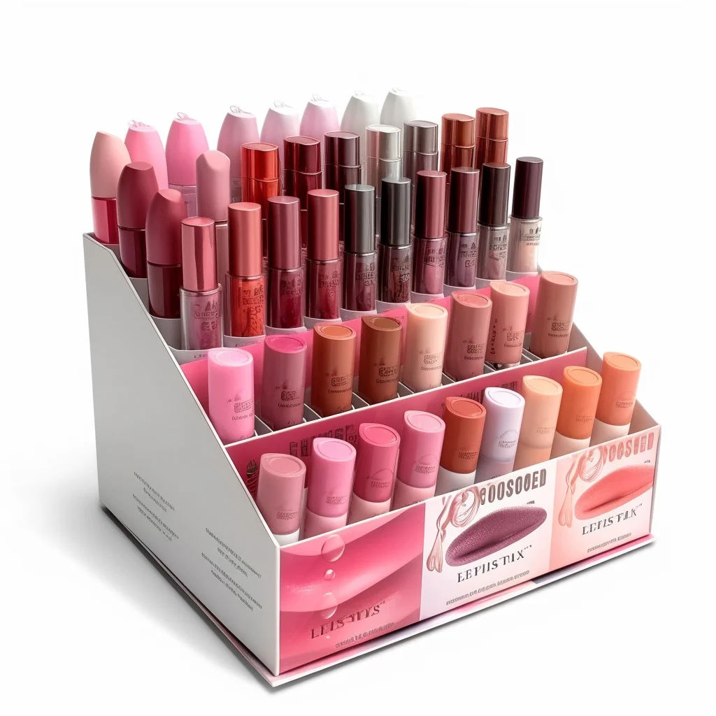 Freely Custom Hole Size Oem Odm High Quality Cardboard Cosmetic Lip Gloss Display Stand Rack