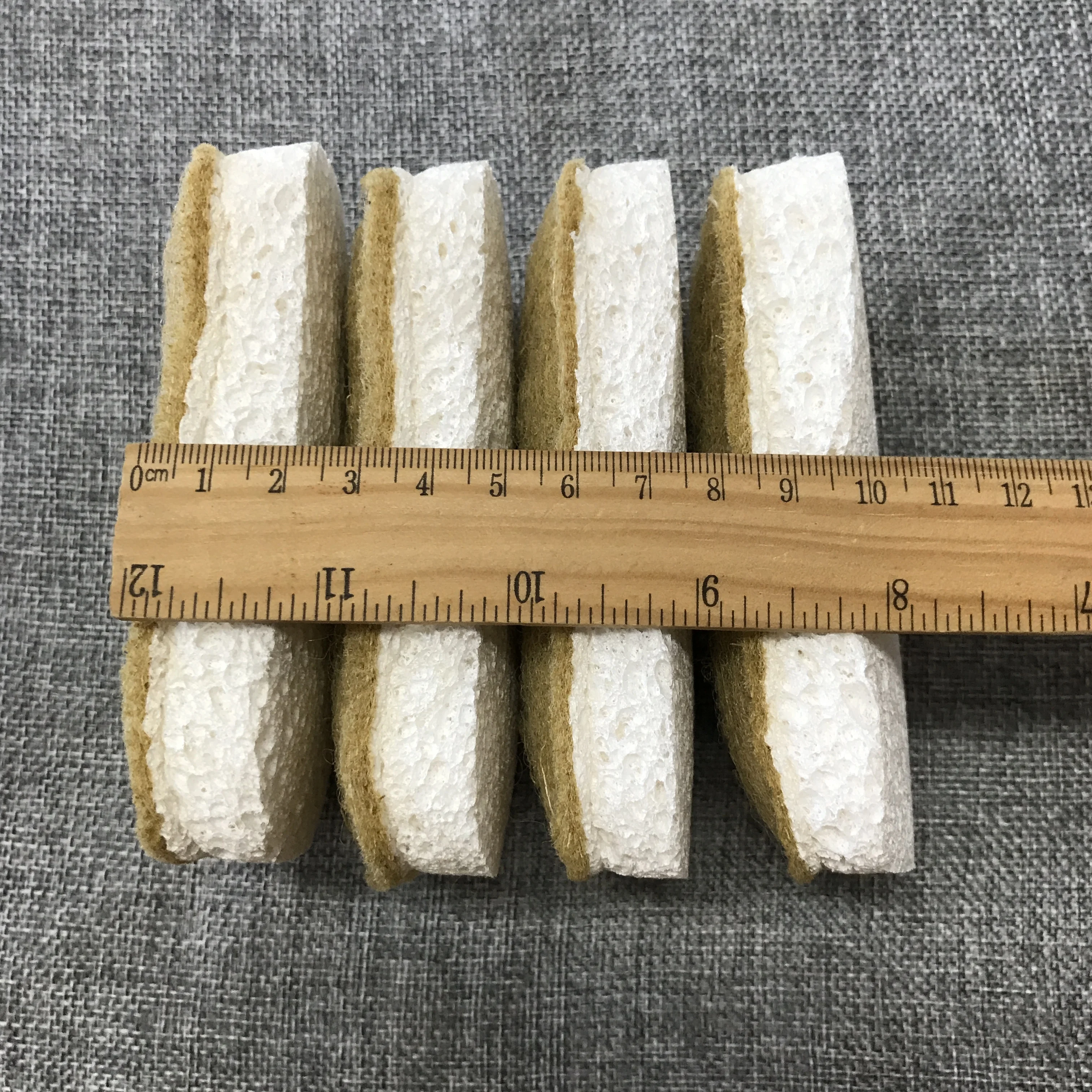 CK020-1 Absorbent Dishcloth Cellulose Sponge Wood Cloths 7*11cm Sisal Scrub Dishwashing Cellulose Cleaning Sponges