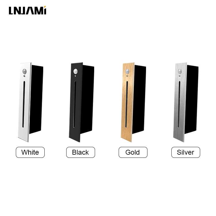 LNJAMI 3W Luxury Design Rectangle Indoor Motion Sensor LED Stair Light For Home Wardrobe Indoor Decor
