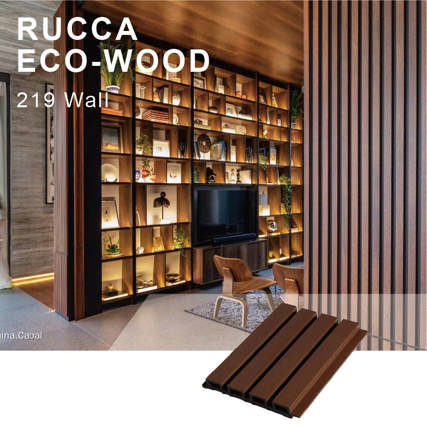 Co-extrusion wall products wood plastic composite board wall cladding exterior decorative panels 219*26mm