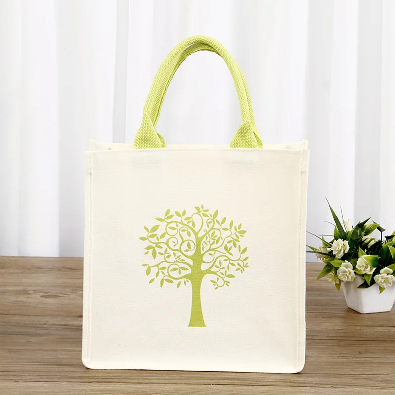 New Style Canvas Tote Bag with Custom Printed Logo Fashionable Canvas Shoulder Bag High-quality Cotton Canvas Tote Shopping Bag