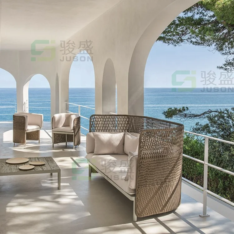 royal patio garden set beach chaise lounge outdoor wicker rattan hotel sofa