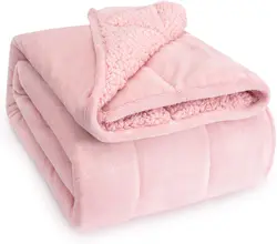 Heavy Blanket Wholesale Sherpa Fleece high quality Weighted Blanket Throw Bed Blanket Plush Flannel Fleece for Winter Plaid