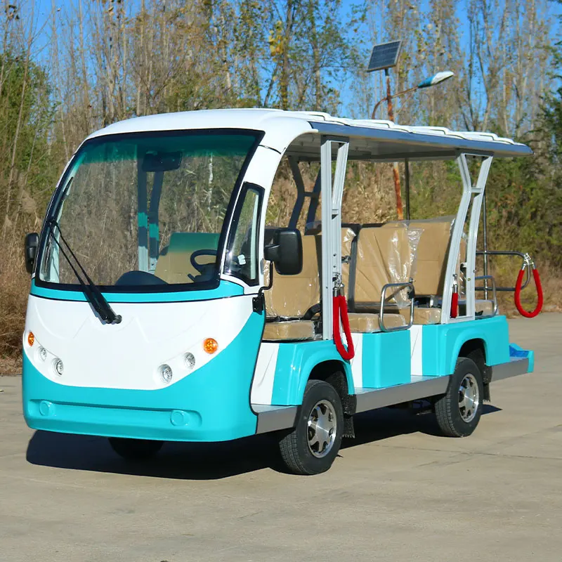 Eco-friendly 11 Seater Sightseeing Bus & Car Shuttle Bus Electric Tourist Sightseeing Car For Sale